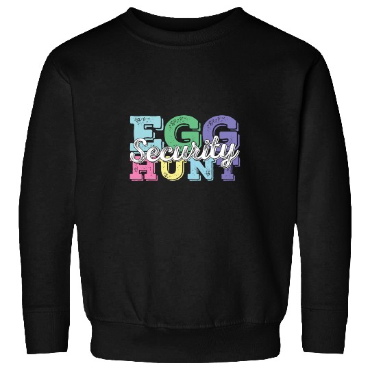 Egg Hunt Security Retro Easter Egg Hunt Supervisor Easter Sweatshirts