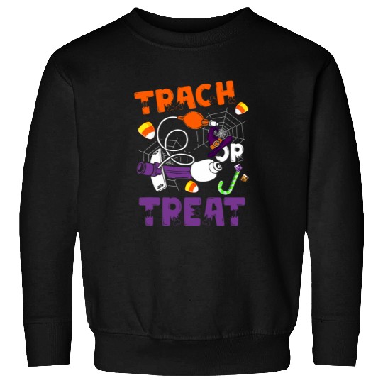 Trach Or Treat nurses Respiratory Therapist ICU RN Halloween 2 Sweatshirts