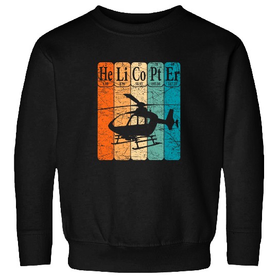 Helicopter Periodic Table Elements Aviation Helicopter Pilot 1 Sweatshirts