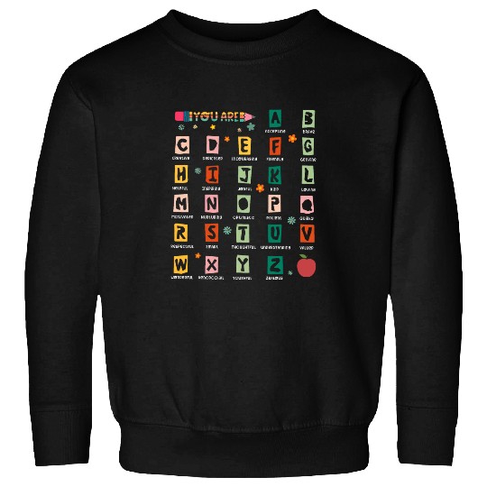ABC Affirmation Alphabet Back To School Teacher Sweatshirts