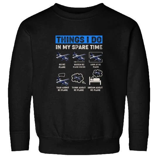 RC Plane Flying Remote Airplane Aircraft Aviation Pilot Sweatshirts