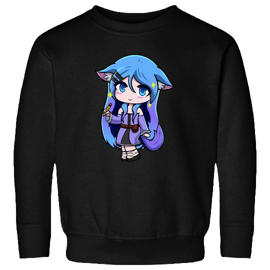 Student chibi cat anime catgirl Sweatshirts