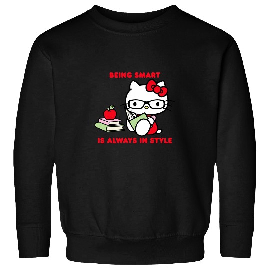 Hello Kitty Being Smart Is Always In Style Books Student Sweatshirts