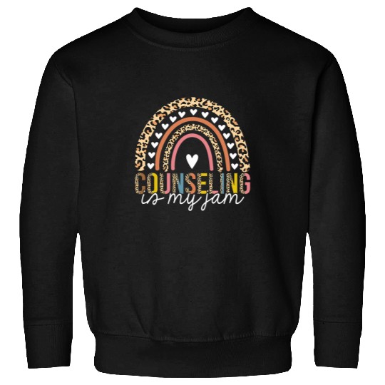 Back to School Counselor Counseling Is My Jam Rainbow Sweatshirts