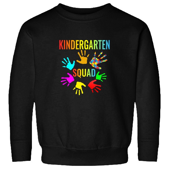 Kindergarten Squad Autism Teacher Back To School Sweatshirts