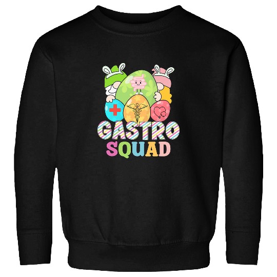 Women Gastro Squad Easter Gnomes Endoscopy nurses Crew Sweatshirts