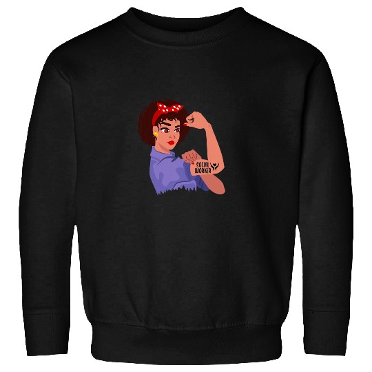 Black Social Worker Rosie The Riveter Sweatshirts