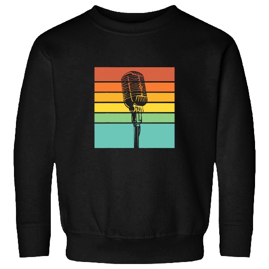 vintages Singer Vocalist Musician Retro Microphone Singing 8 Sweatshirts