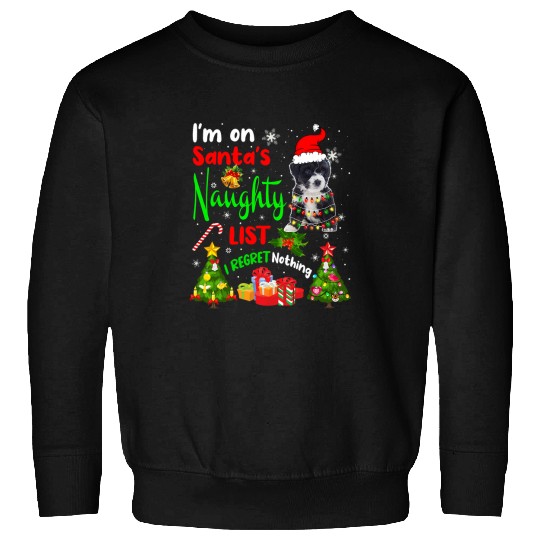 Santa Bernedoodle Im On Santas Naughty List xmass Tree Sweatshirts