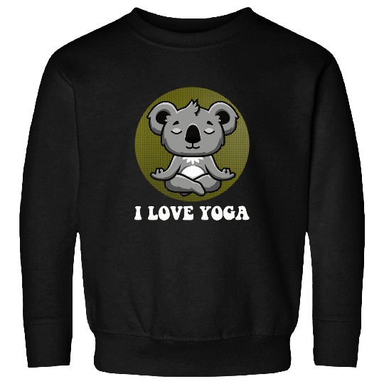 Namaste Yoga Koala Koalafied I LOVE YOGAmeditating koala yogi Bear Lover Meditation Sweatshirts