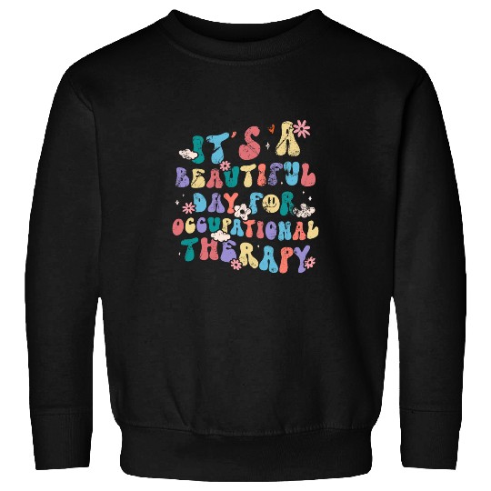 Cute Occupational Therapy Groovy Colorful Sweatshirts