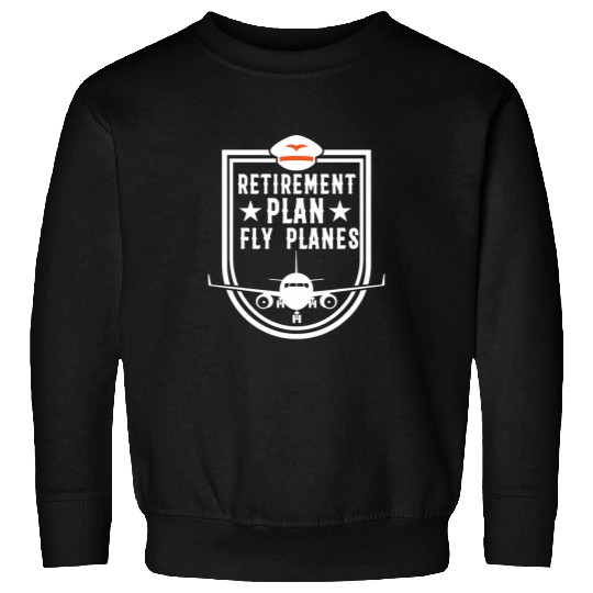 Pilot Retirement Fathers Day Grandpa Aircraft Airplane Sweatshirts