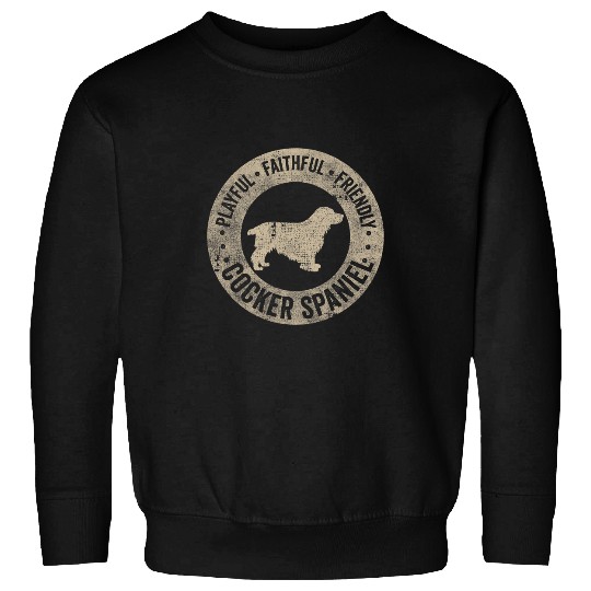 Dog Cocker Spaniel lover retro design cool dog owner vintage Sweatshirts