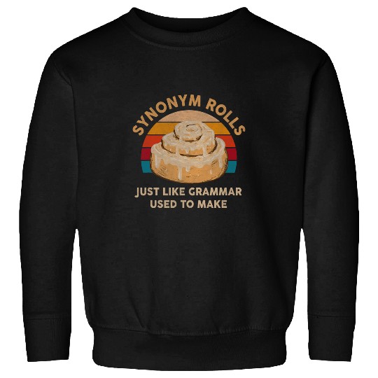 Synonym Rolls English Teacher Student vintages Grammar Pun 1 Sweatshirts
