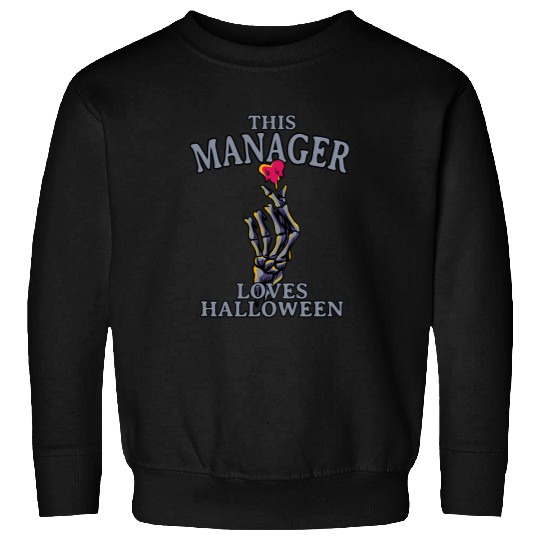 This Manager Loves Halloween Boss Scary Employer Spooky Sweatshirts