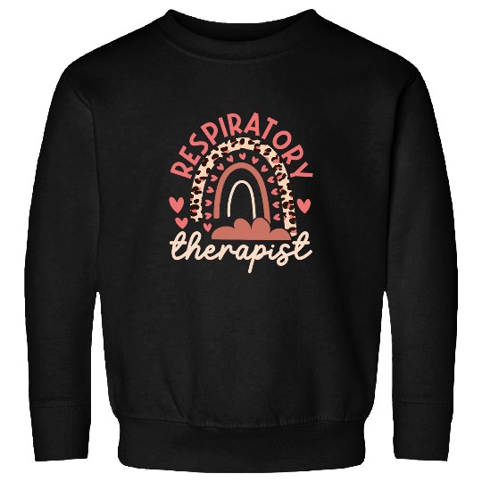 Respiratory Therapist Leopard Rainbow Nursing Day nurses Sweatshirts