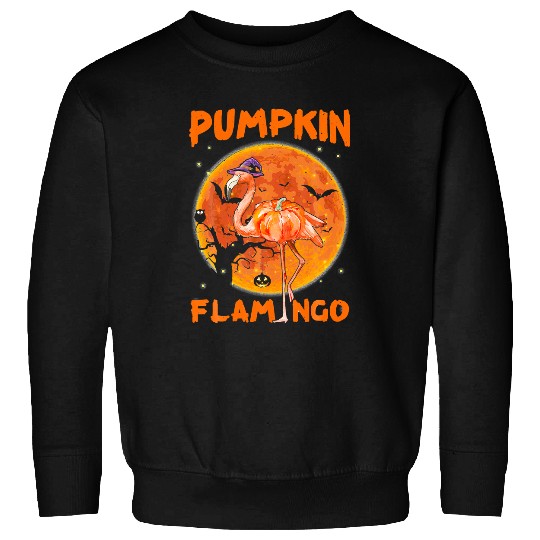 Pink Flamingo Pumpkin Flamingo Halloween Costume Women Men Gift Flamingos Sweatshirts