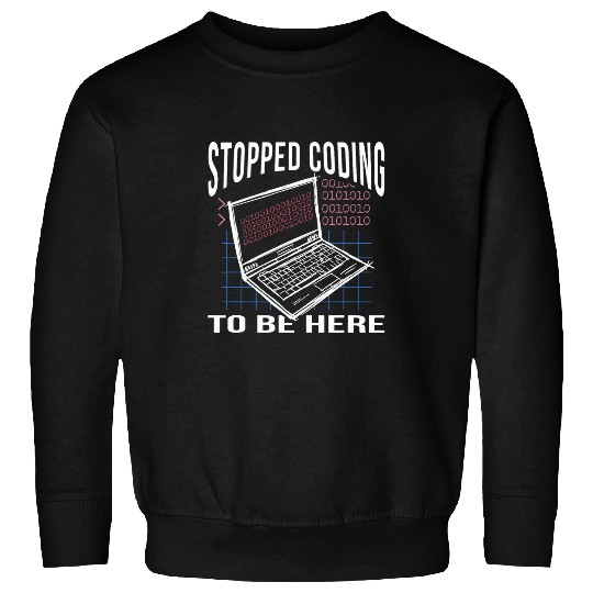 Stopped Coding To Be Here Computer Scientist Computer Nerd Coder Sweatshirts