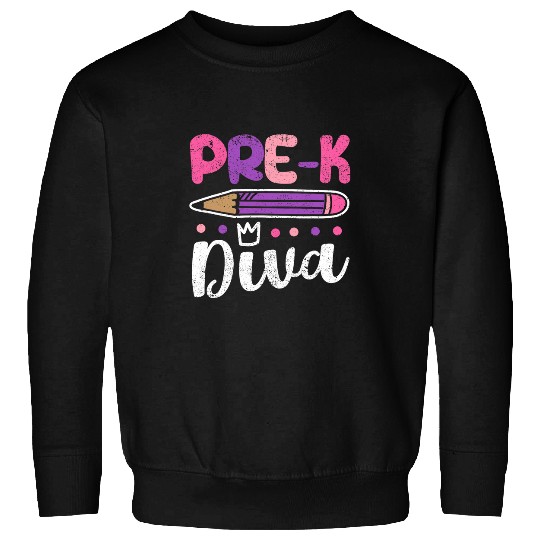PreK Diva Funny Preschool Teacher Student Back To School Sweatshirts