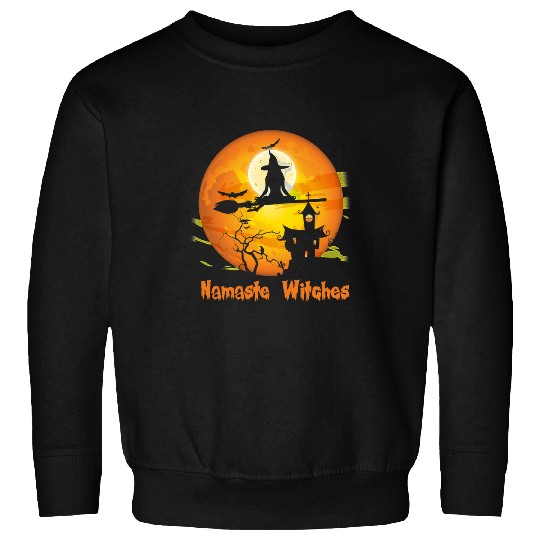 Namaste Yoga Witches Halloween Costume45 Meditation Sweatshirts
