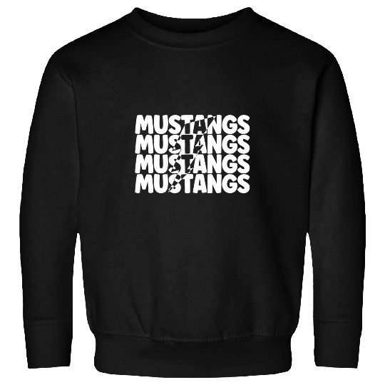 Mustangs Teacher Student School Sports Fan Team Spirit 1 Sweatshirts
