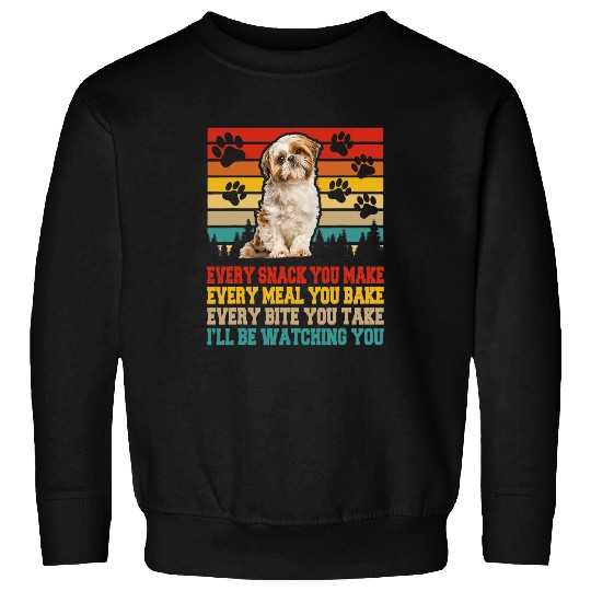 Shih Tzu Dog Funny Activities Matching Dog Lover Sweatshirts