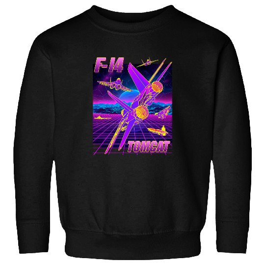 F14 Tomcat Naval Fighter Jet 80s Retro Graphic Sweatshirts