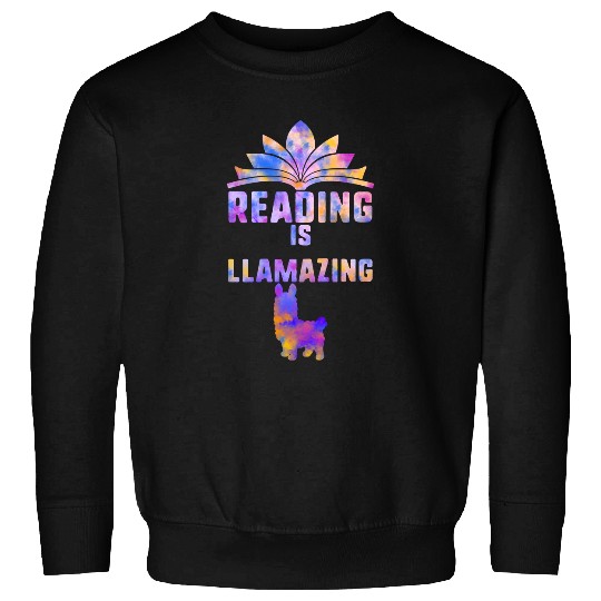 Reading Book Is Llamazing Llama Lover No Probllama Book Lover Librarian Reader Sweatshirts