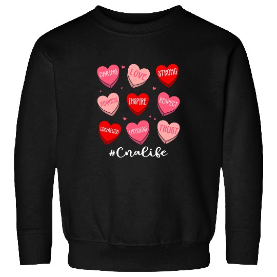 Retro Hearts CNA nurses Valentines Day Women nurses Sweatshirts