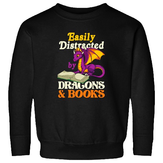 Fantasy Creature Librarian Funny Book Reading Book Dragon 21 Sweatshirts