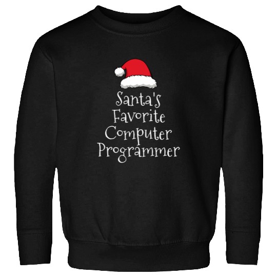 Santas Favorite Computer Programmer Christmas Funny Sweatshirts