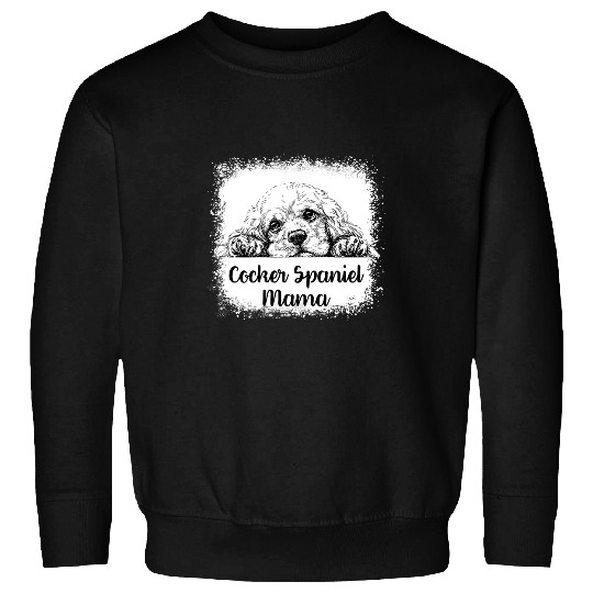 Dog Cocker Spaniel Womens Cocker Spaniel Mama Bleached Cute Dog Mom Gifts Sweatshirts