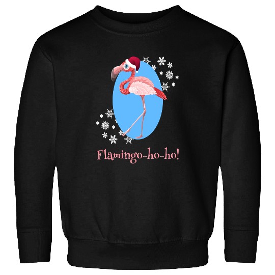 Pink Flamingo Snow Flamingo ho ho Ho Ho Ho Christmas Flamingos Sweatshirts
