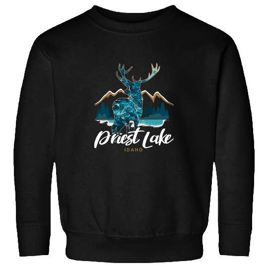 Priest Lake Idaho USA Vacation Souvenir Sweatshirts