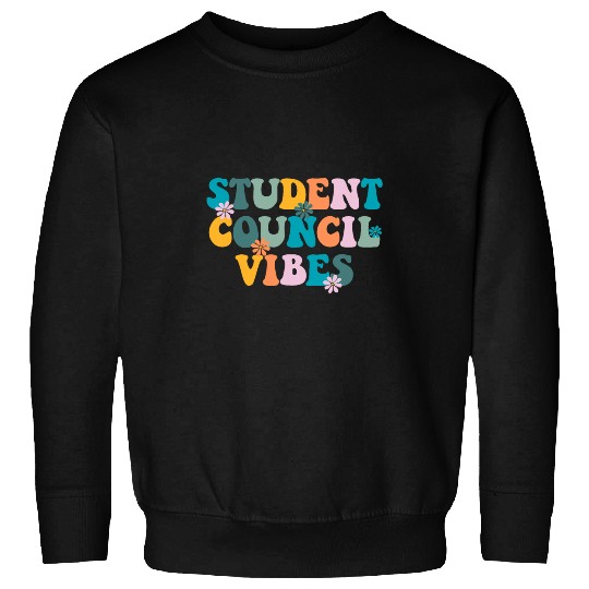 Groovy Student Council Vibes School Student Council 2 Sweatshirts