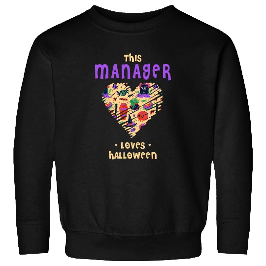 This Manager Loves Halloween Boss Witch Employer Sorcerer Sweatshirts