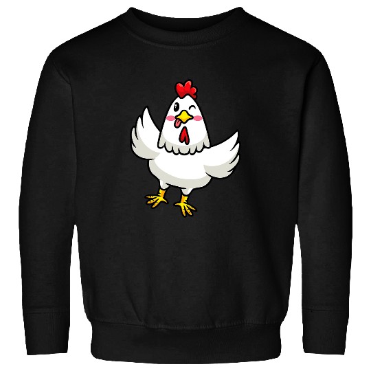 Chicken Emoticon Farmer Chicken Lover Men Women Teens Kids Sweatshirts