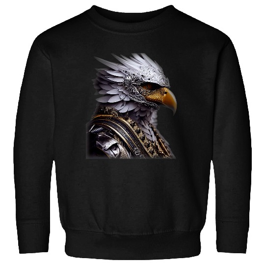 Anthropomorphic Majestic Eagle Knight Realistic Art Sweatshirts
