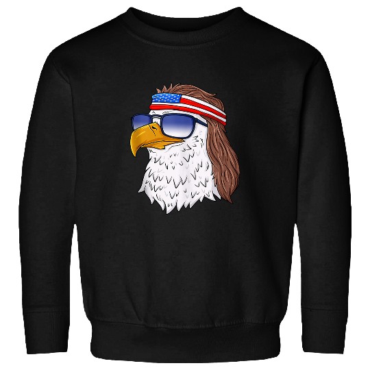 american bald eagle mullet 4th of july  usa patriotic 1 Sweatshirts