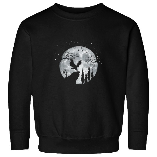 Flying Bald Eagle Night Sky 2Silhouette eagless Eagle Sweatshirts