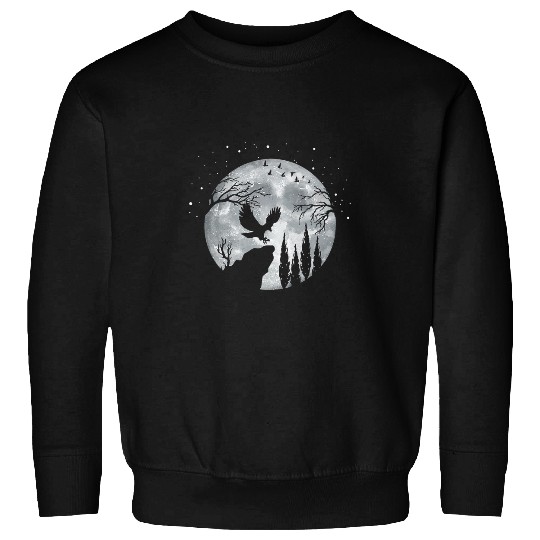 Flying Bald Eagle Night Sky 2Silhouette eagless Eagle Sweatshirts