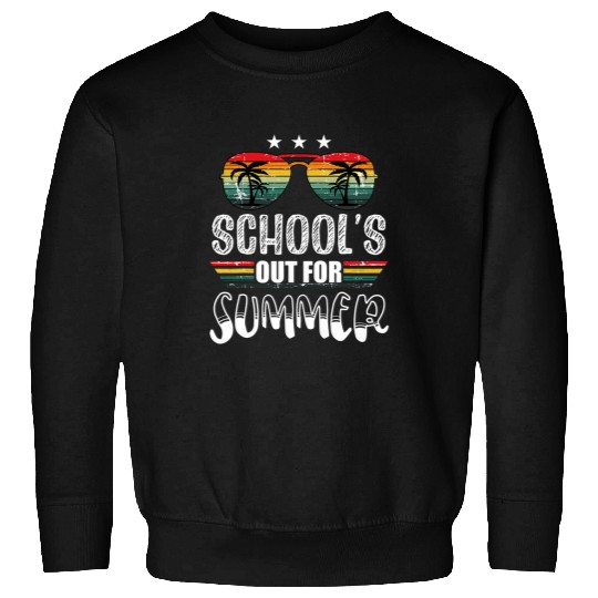 Schools Out For Summer vintages Retro Teacher Summer Sweatshirts
