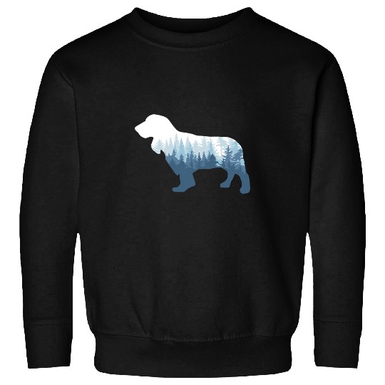 Dog Cocker Spaniel English Cocker Spaniel Dog Silhouette Outdoor Nature Sweatshirts