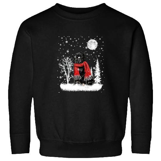 Pug Lover Under Moonlight Snow Christmas Pajama 35 Pugs Dog Sweatshirts