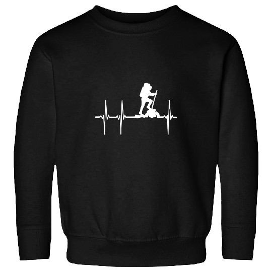 Hiking Hiker Outdoor Heartbeat 89 Hike Sweatshirts