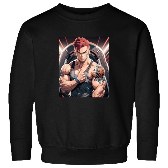 Anime Gym Workout Manga Japanese Motivation Design Print 2 Sweatshirts