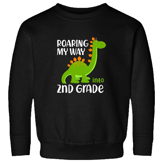 Funny 2nd Grade Student Back To School Dinosaur Brontosaurus Sweatshirts