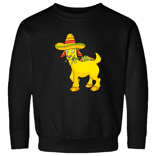 Goats Lover Taco With Mexican Sombrero Cinco De Mayo Goat Sweatshirts