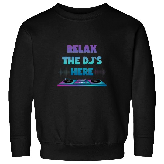 DJ Vinyl Turntable Saying Techno Music Synthesizer Sweatshirts