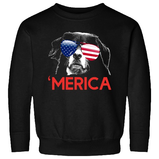 Merica Bernese Mountain Dog American Flag 4th of July Sweatshirts